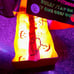 Vintage Pumpkin Jack o latern Blinking Blow Mold Lights - Halloween