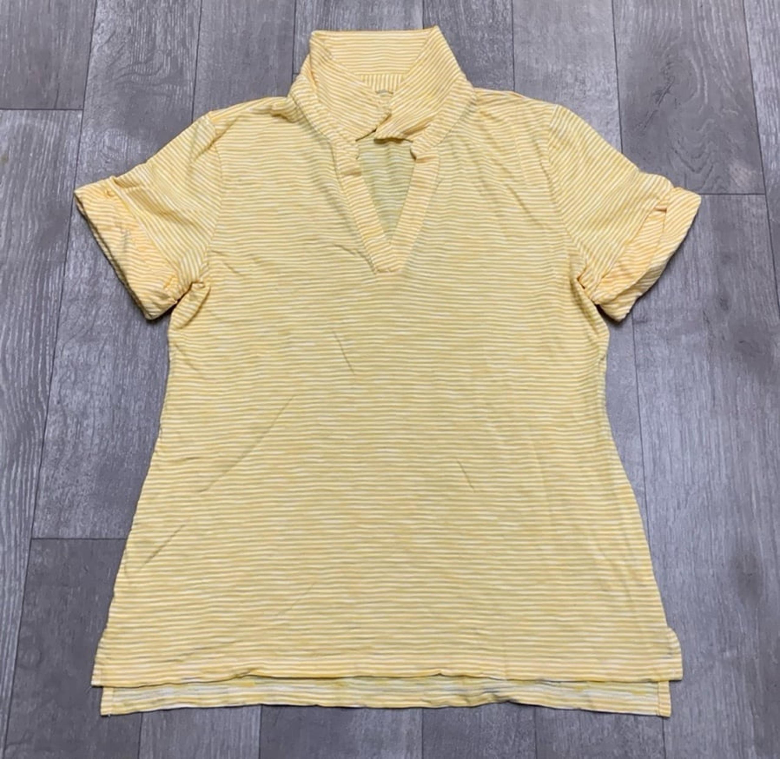 Womens Talbots Polo Striped V Neck Shortsleeve Shirt