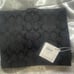 Coach Signature Monogram Unisex Hat & Scarf Set - Charcoal