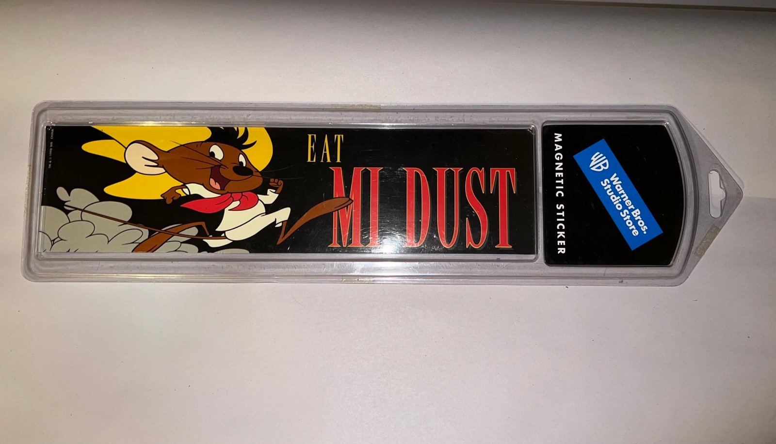 Vintage Speedy Gonzales Bumper Magnet Sticker “Eat Mi Dust” NEW