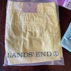 Lands End Light Yellow Chino Shorts size 8