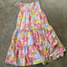 J Marie Ava Marie smocked Floral Print convertible tiered skirt dress SZ L