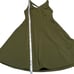 Halara Crisscross Backless Flare Active Mini Dress Womens Medium NWT Green