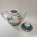 Vintage 1980s Caleca Handpainted Made in Italy Ceramic Pottery Tea Pot