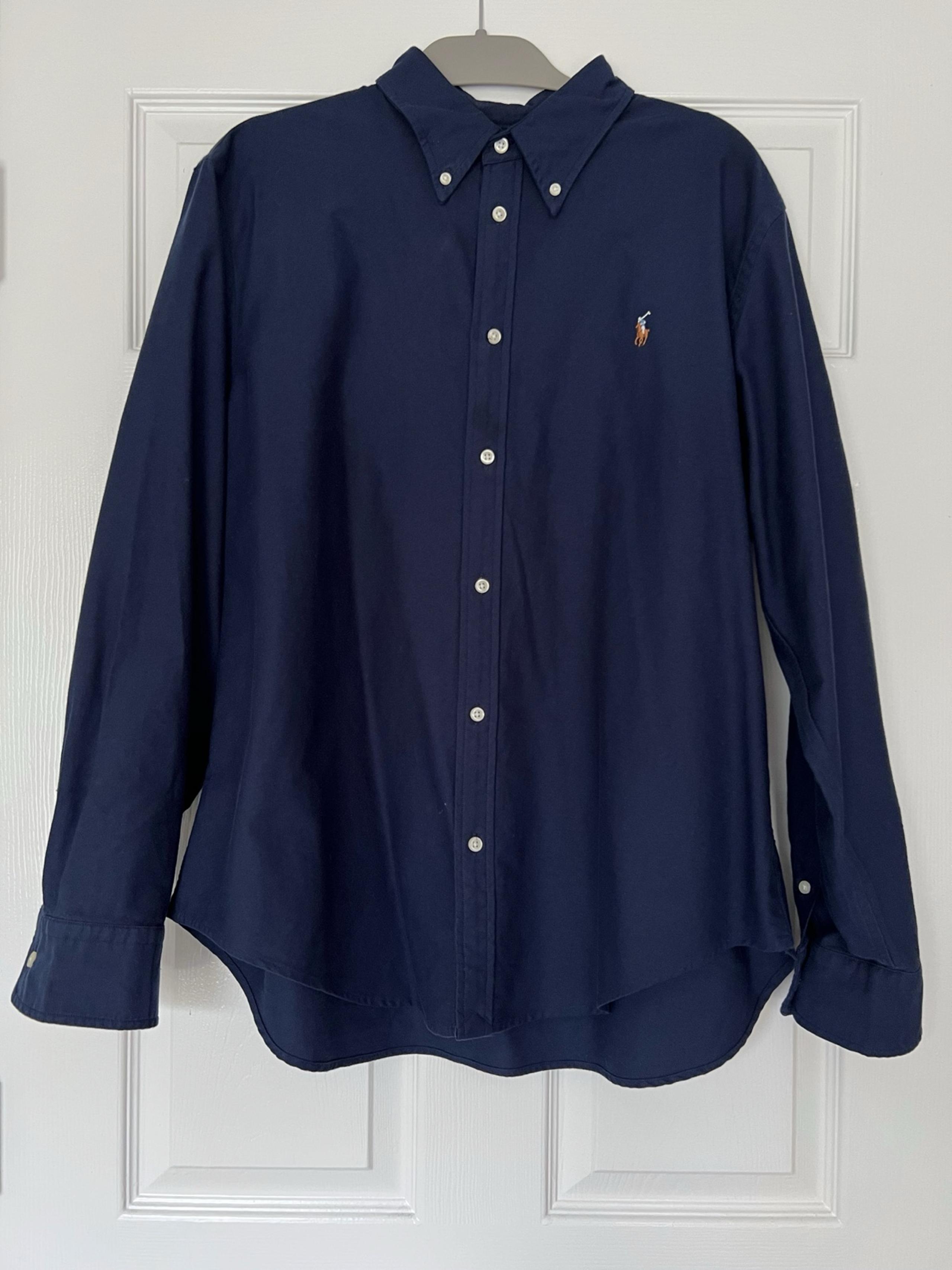 Women's Polo Ralph Lauren Navy Classic Fit Button Down Shirt
