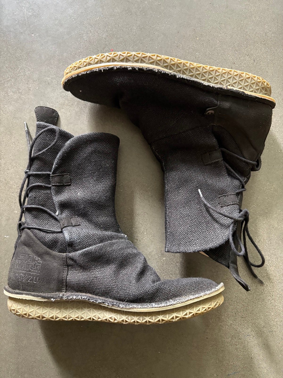 Star Wars Rey Cosplay Pozu Boots Black Linen Size 38