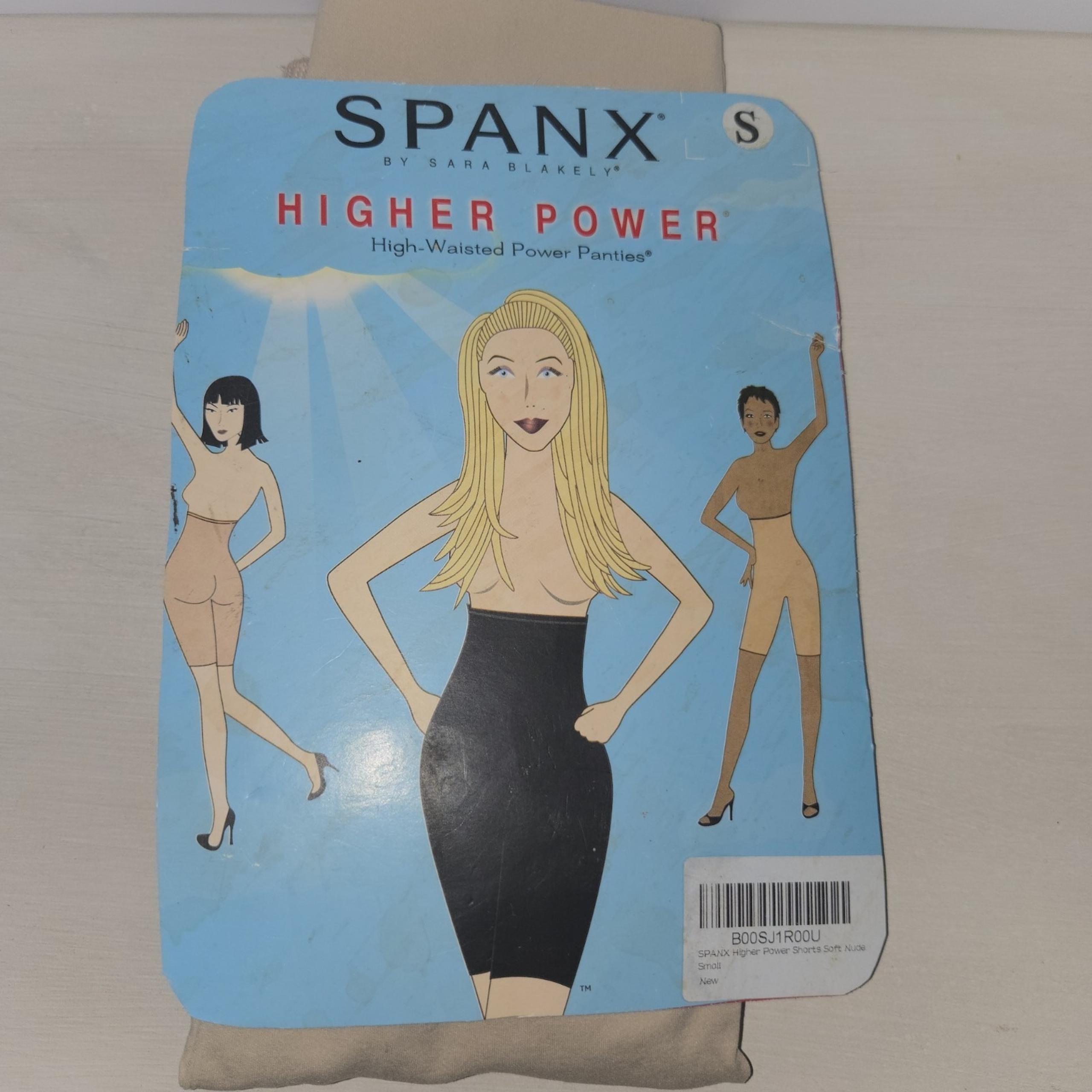 SPANX Higher Power Shorts Soft Nude Small High Waisted Shapewear Control Top