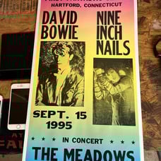 1997 Debut David Bowie & Nine Inch Nails cardboard poster RARE