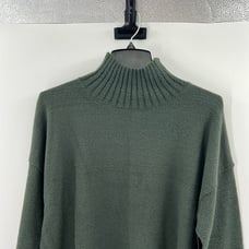 Theo & Spence Fuzzy Mock Neck Sweater - Forest - Large - NWT
