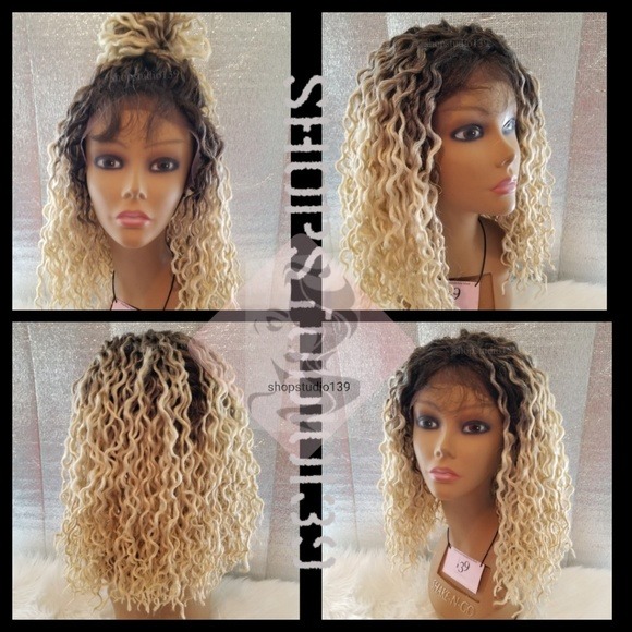 sexy faux loc honey ombre blonde wig