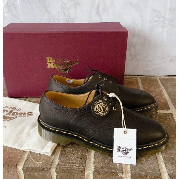 Dr. Martens 1461 Made In England Oxford 26851001 Classic Oil Leather Black US 8