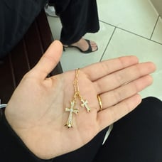 Double cross me necklace