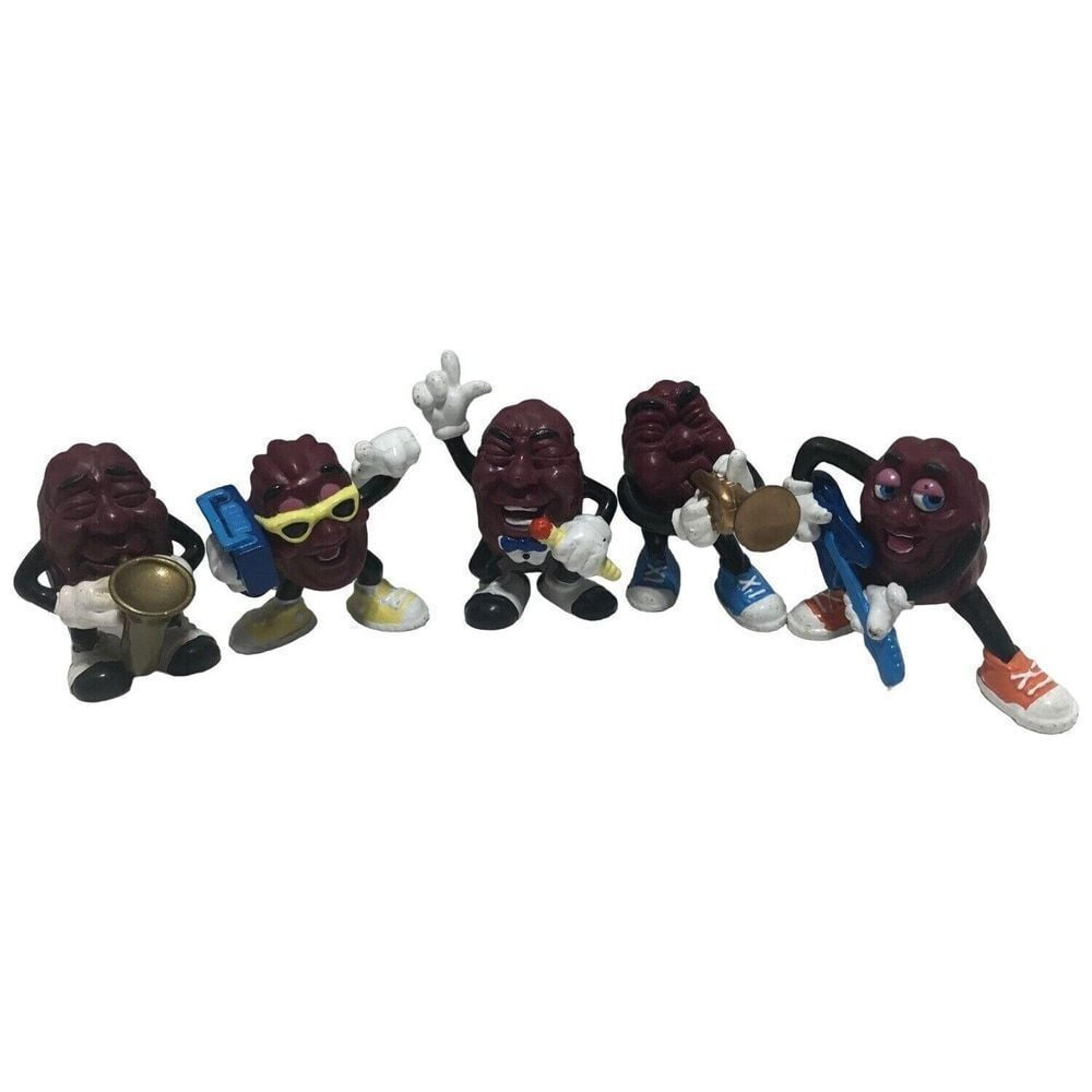Vintage pvc California Applause Raisin figurines action figures Hardees 1987