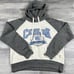 Women's Pressbox Cream/Heather Gray North Carolina Cody Tri-Bend Raglan Pullover
