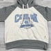 Women's Pressbox Cream/Heather Gray North Carolina Cody Tri-Bend Raglan Pullover