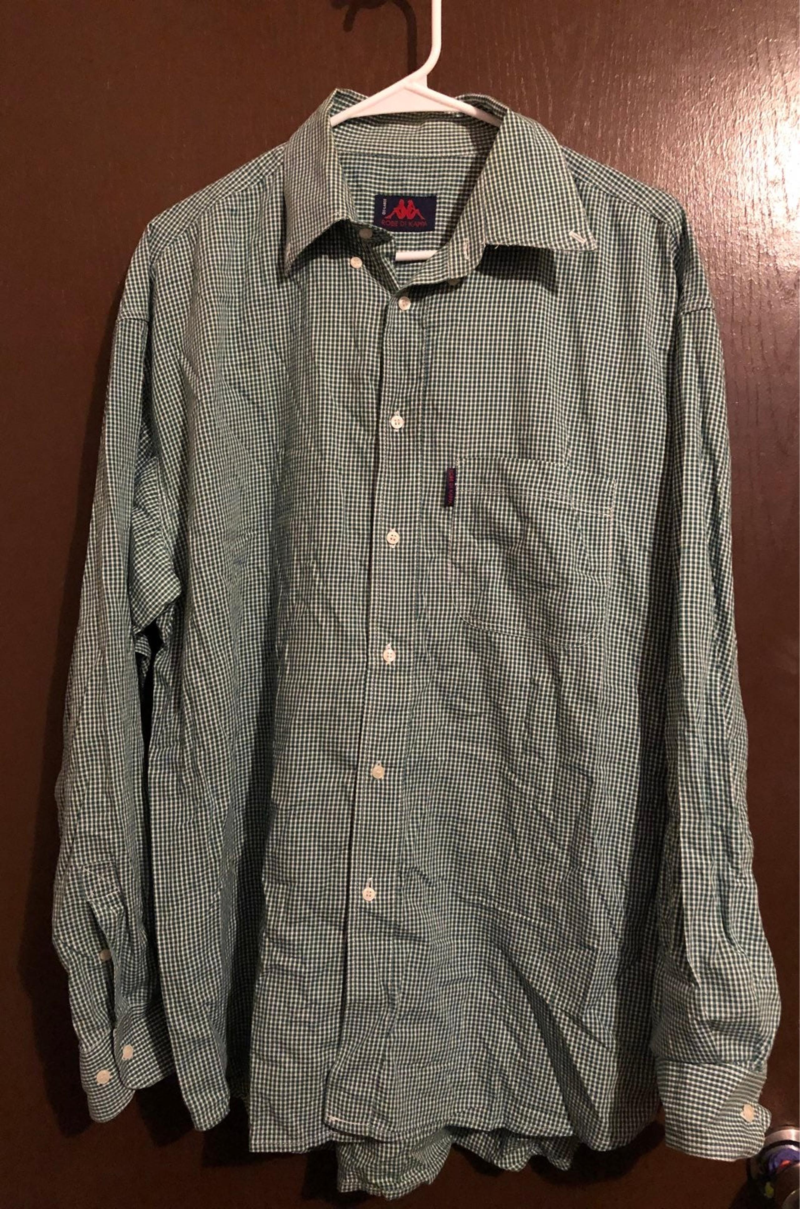 RobeDiKappaManSzXL Plaid100%CottonShirt