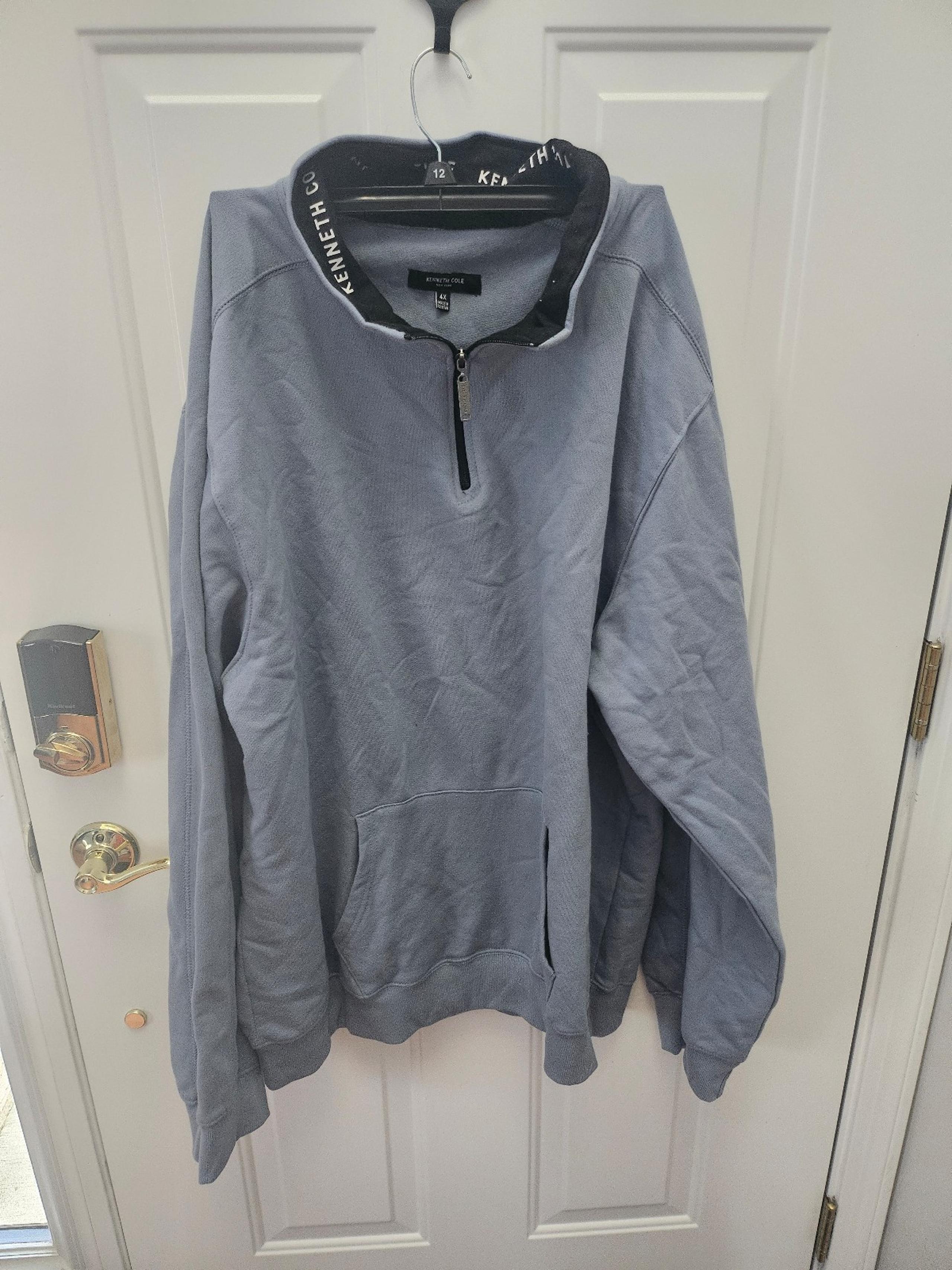 PLUS SIZE: Men's Kenneth Cole NY Muted Blue Quarter Zip