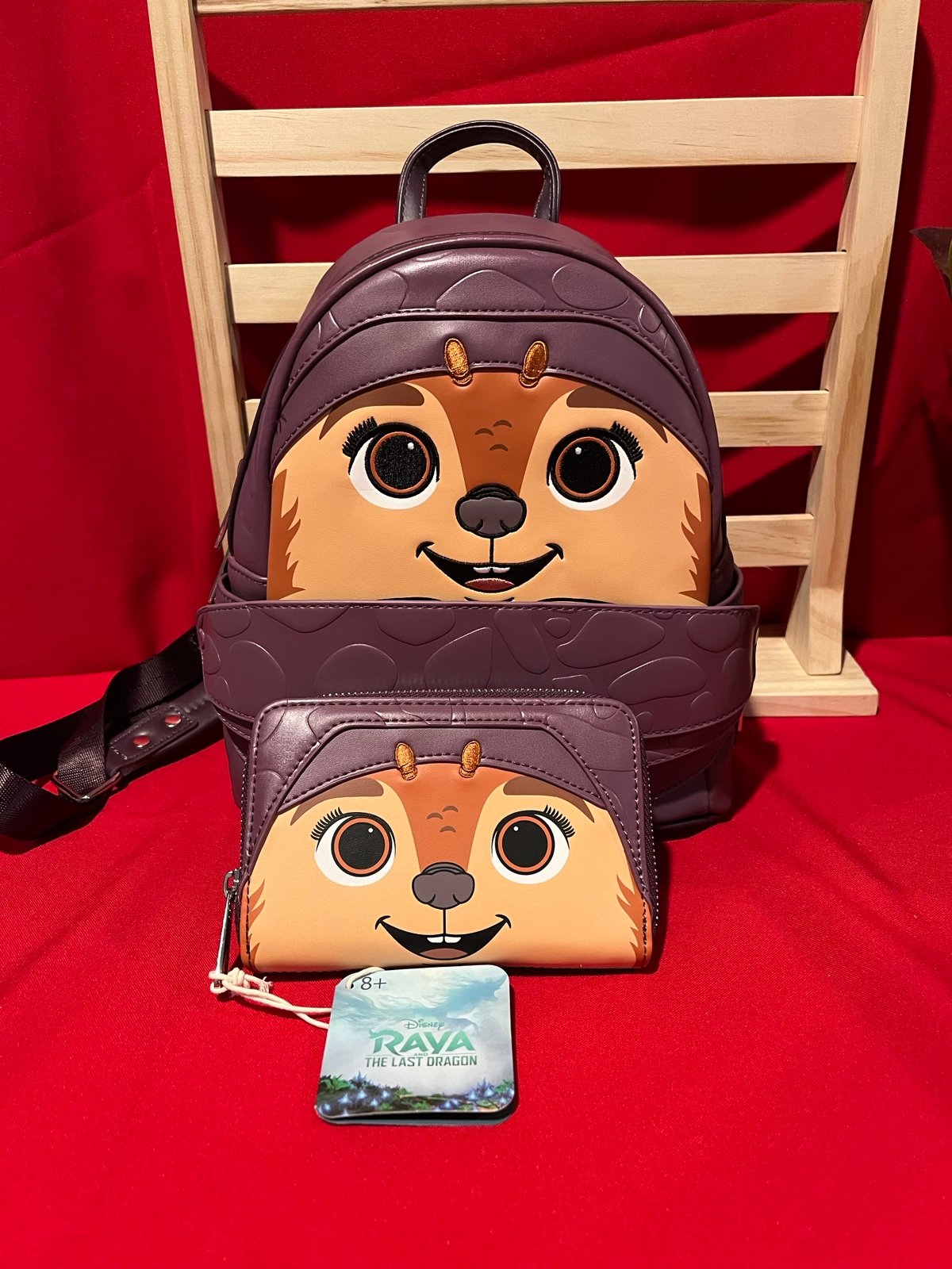 Loungefly Tuk Tuk Raya and the last dragon backpack with wallet
