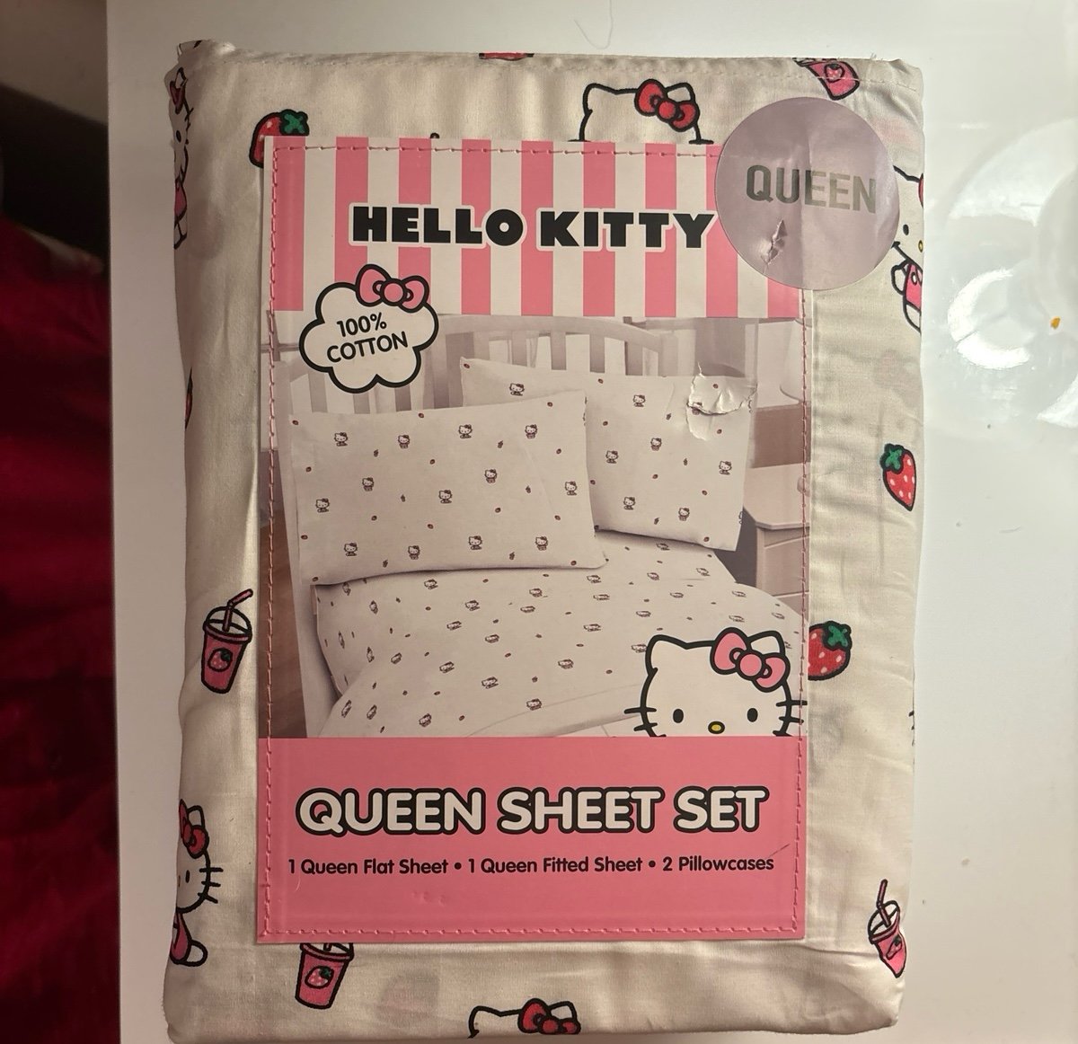 Hello Kitty Strawberry Queen Sheet Set