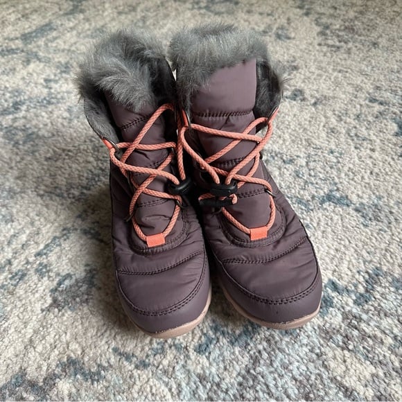 Sorel Whitney Short Lace Snow Winter Boots Kids 5