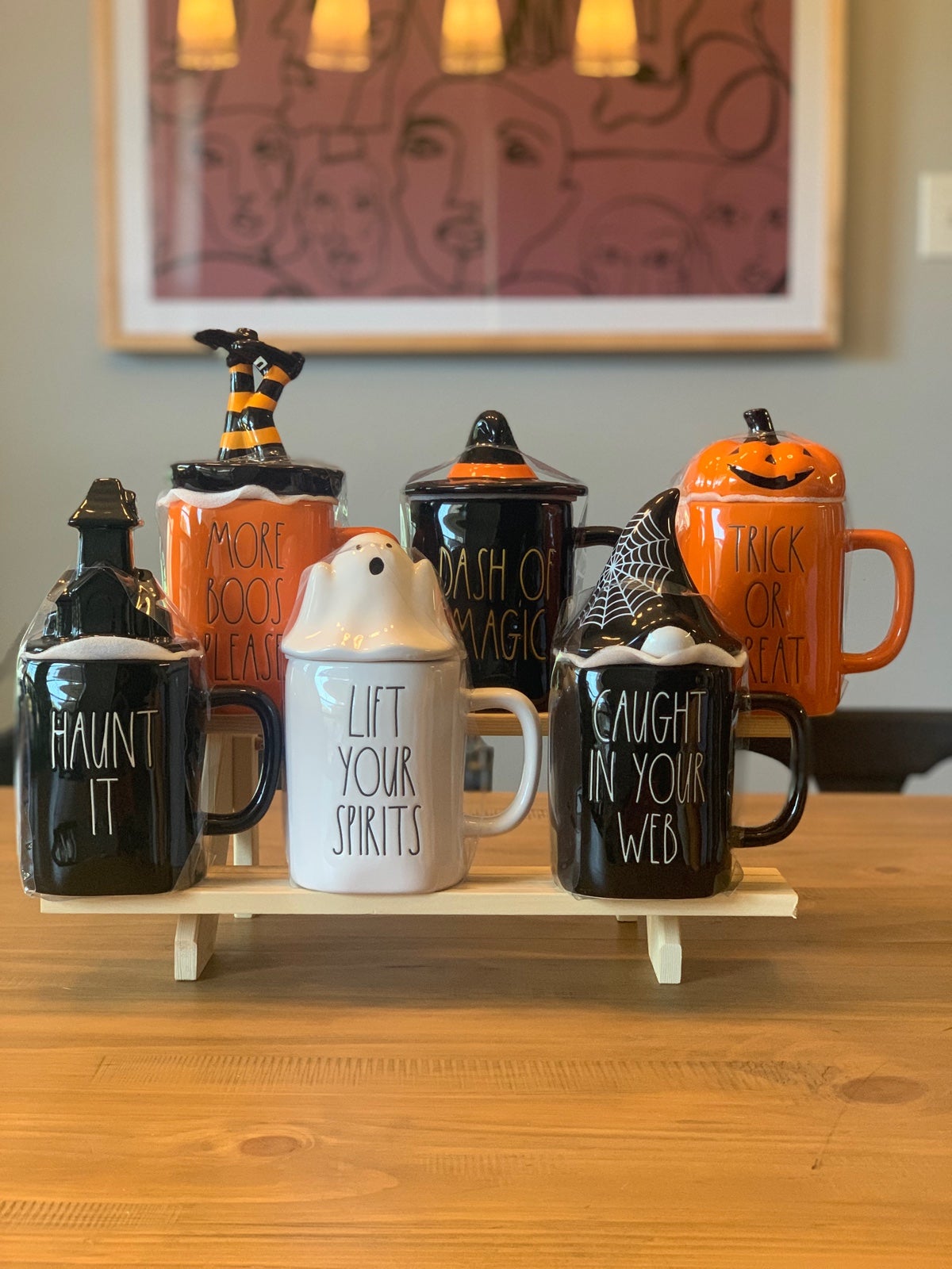Rae Dunn halloween mugs