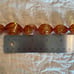 Vtg Amber Lucite beaded necklace 24”