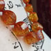 Vtg Amber Lucite beaded necklace 24”