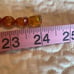 Vtg Amber Lucite beaded necklace 24”
