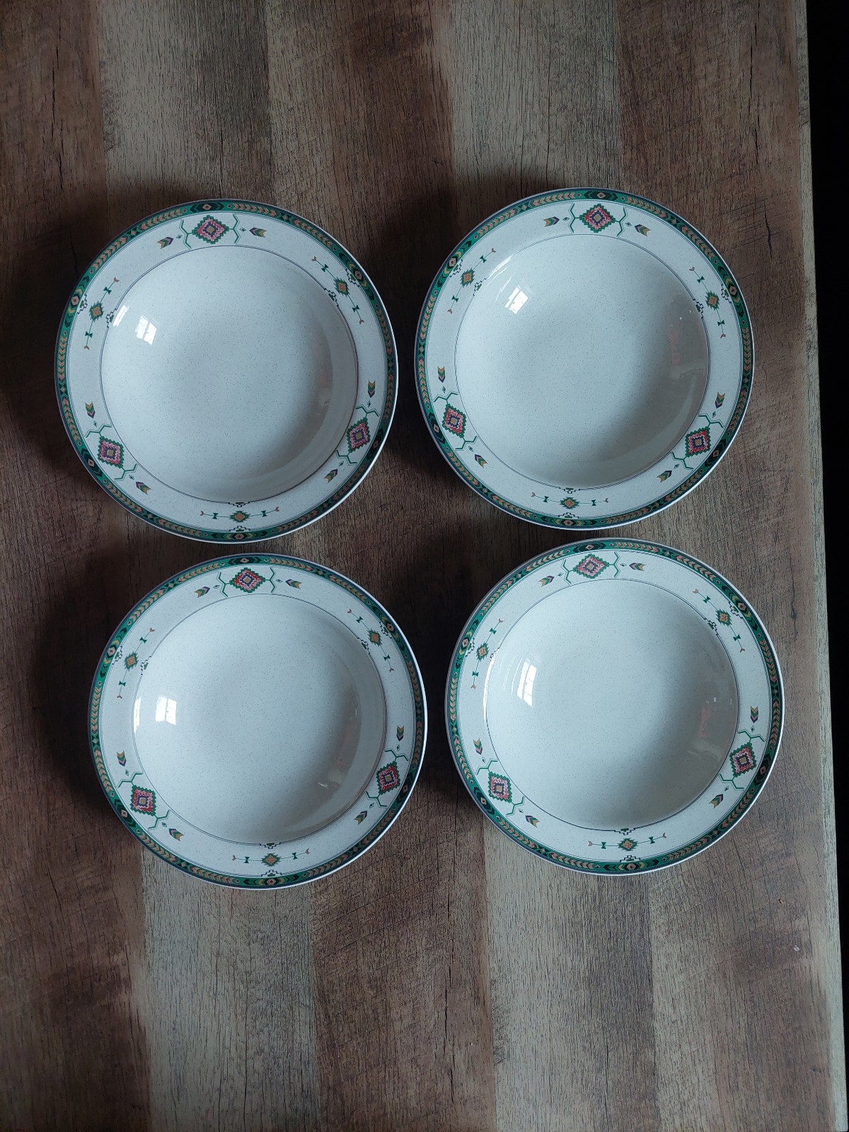 Studio Nova ADIRONDACK Rimmed Soup Bowls 81/4 Set of 4 Y2201