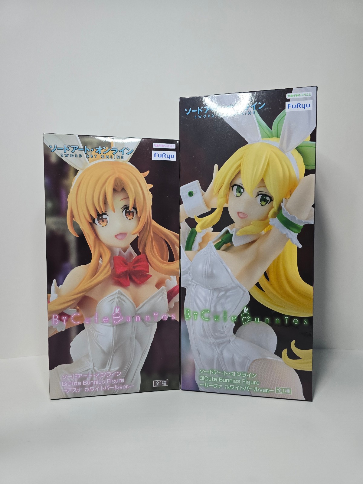 Sword Art Online Bicute Bunnies Asuna and Leafa White Ver. 2 figures combo