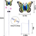 2 Pack Solar Metal Butterfly Decorative Lights - Colorful