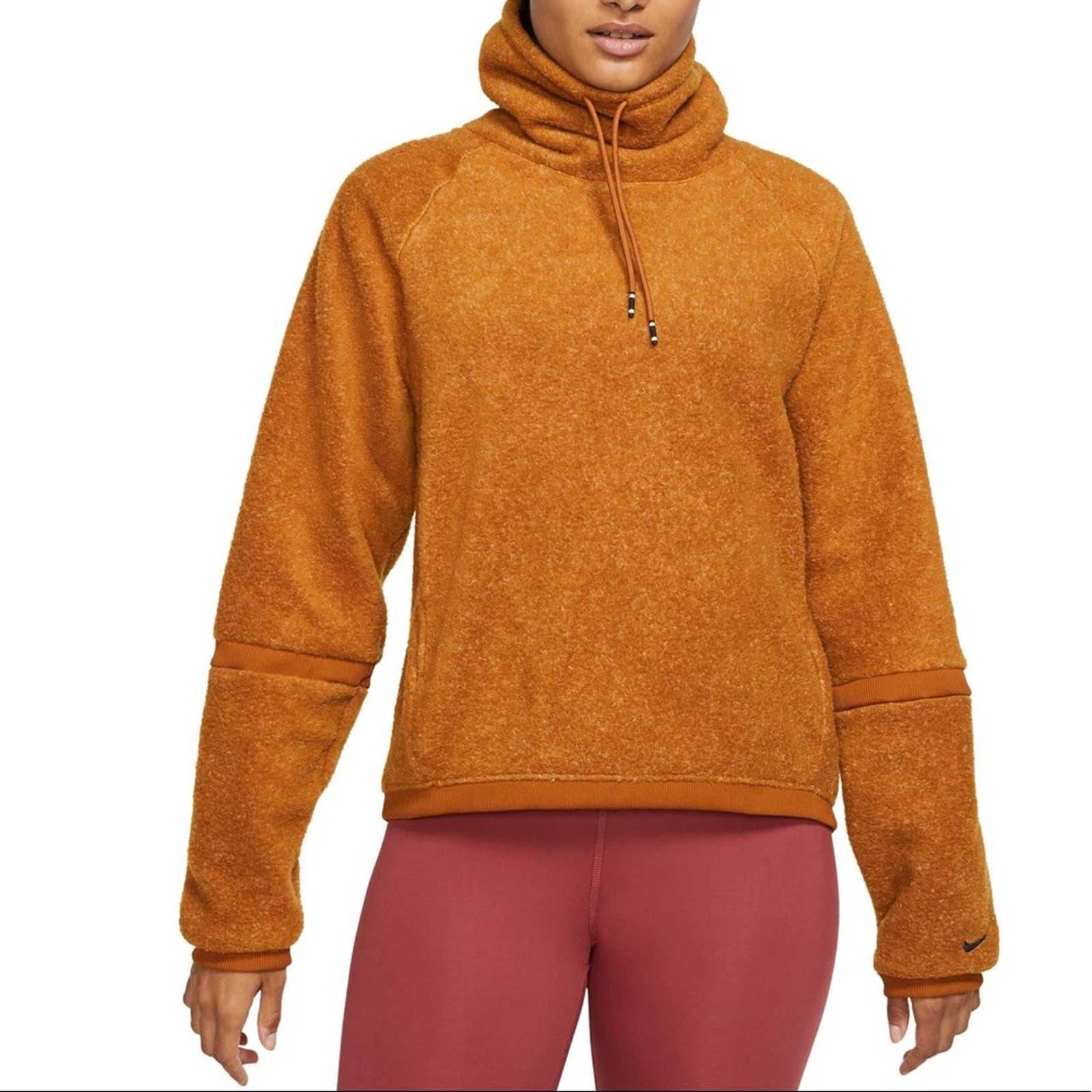 NWT NIKE Therma Cowl Neck Sweater Pullover Cedar XS