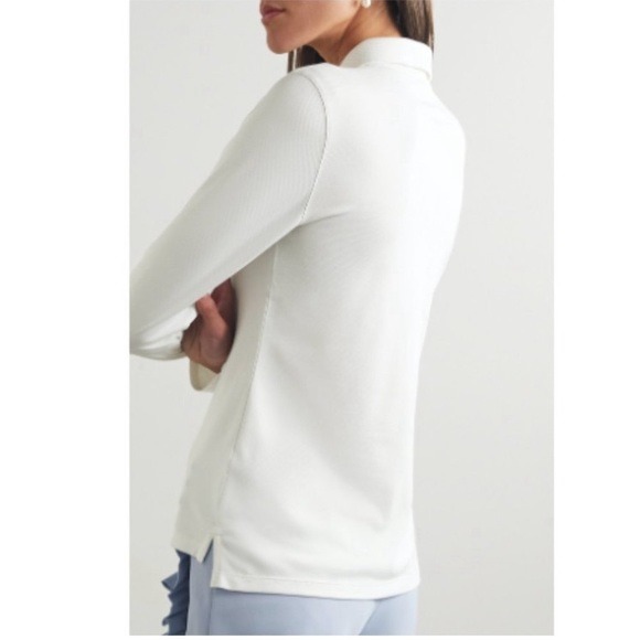 Tory Sport long sleeve white polo shirt size small