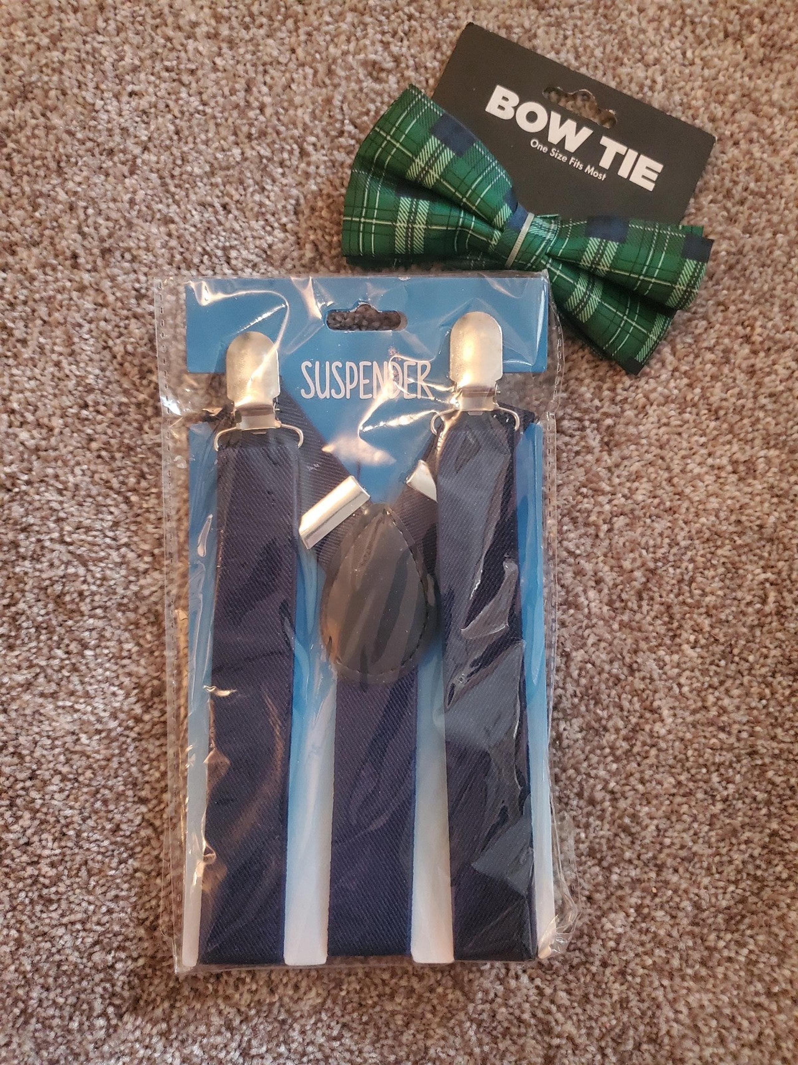 NWT suspenders and matching bow tie