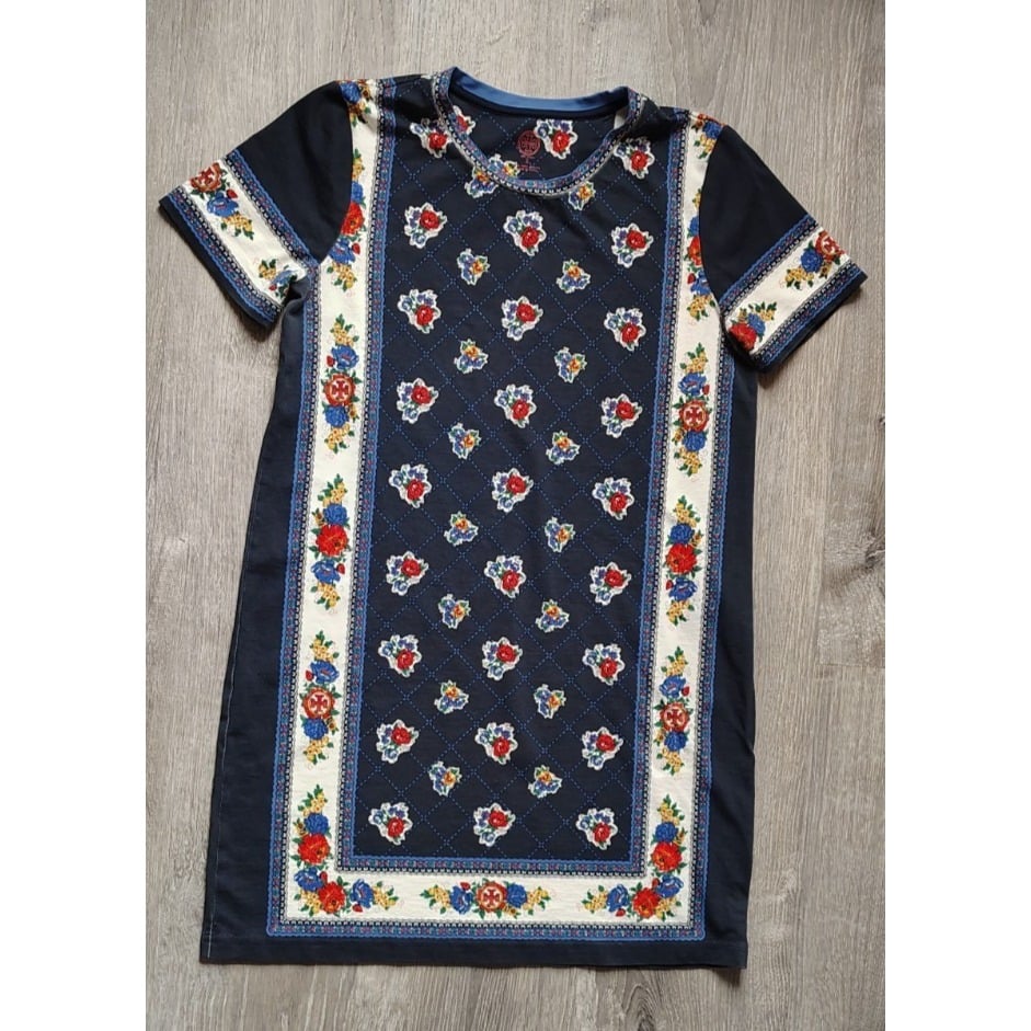Tory Burch Medium T-Shirt Dress Blue Floral M