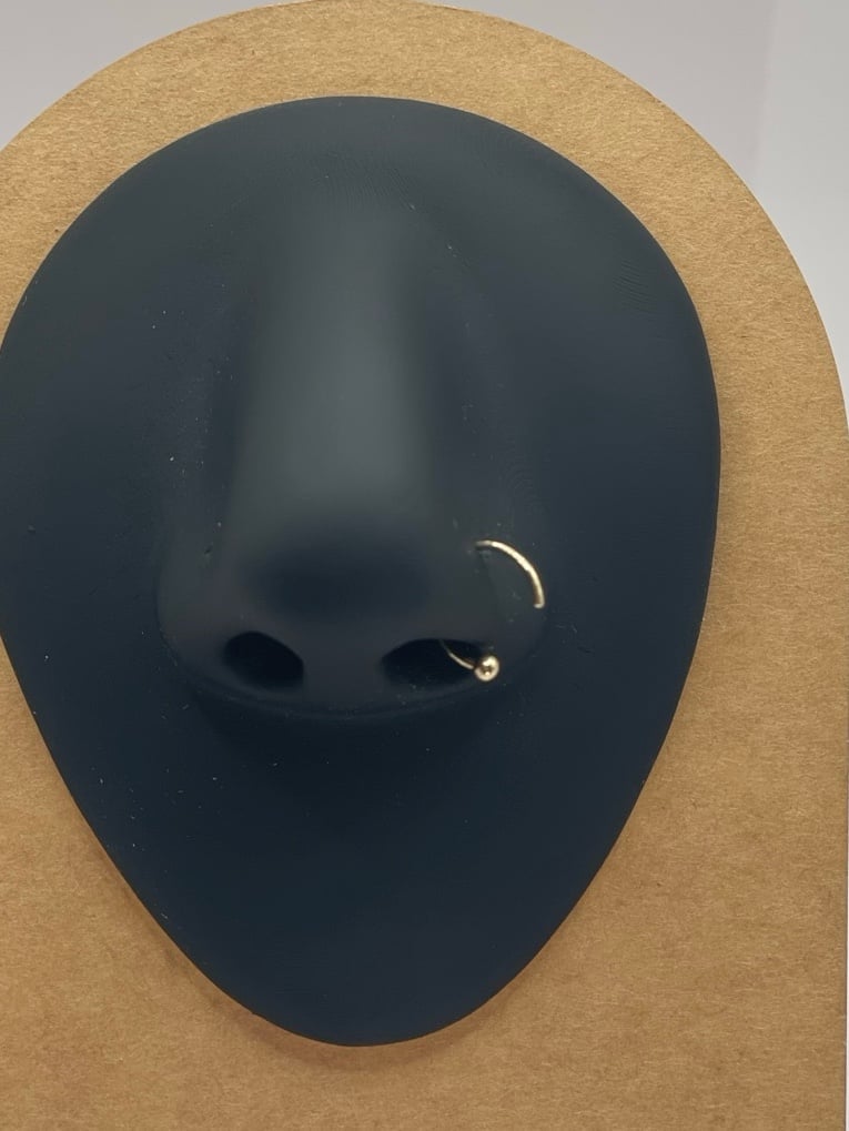 14k Yellow Gold Nose Hoop