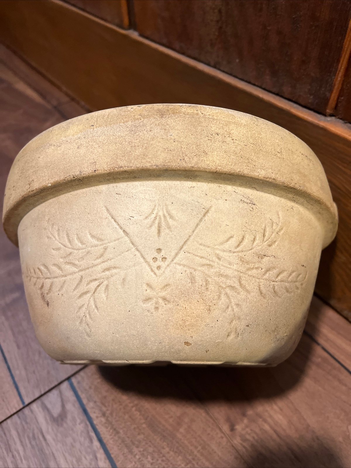 Antique the Pure Food Cooking Ware Sanitary Large Bail Handle Stoneware