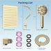 All Metal Shower Head, 10'' High Pressure Rainfall Shower Head/Handheld Gold Sho