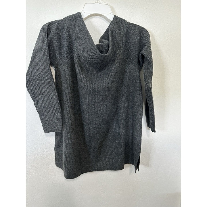 Lane Bryant Gray Knit Ribbed Off Shoulder Sweater Shirt Size 10/12