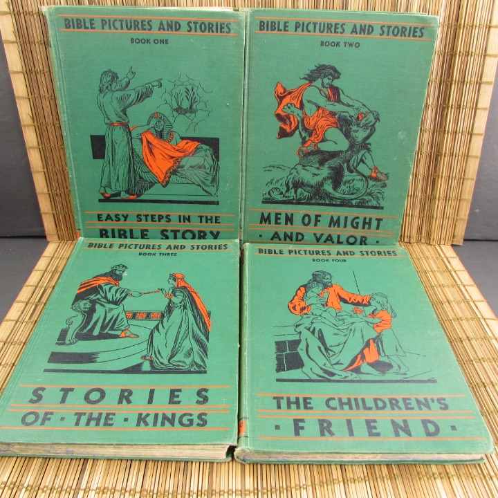 Lot 4 Bible Pictures And Stories Adelaide Bee Evans Vintage Hardcover 1929