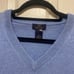 Brooks Brothers Men's Blue Supima Cotton Knit V-Neck Pullover Size XL
