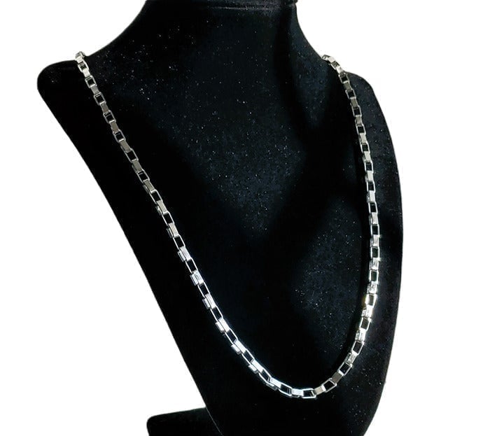 30 Womens 14K White Gold Bike Chain Link Necklace 14 Karat Silver Jewelry Biker