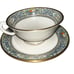Lenox Autumn collection Blue and Gold fall tea cup and saucer set 4 dinnerware