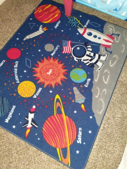 Outer Space Kids Rug Cute Kids Room Carpet 39''52''