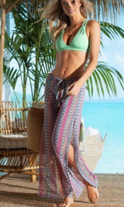 Becca Side Slit Breezy Knit Cover up Pants