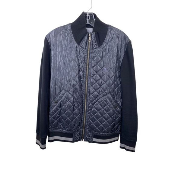 Burberry Men’s Black Label Full Zip Quilted Bomber Jacket Size 2