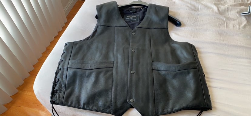 Wilson leather moto Vest