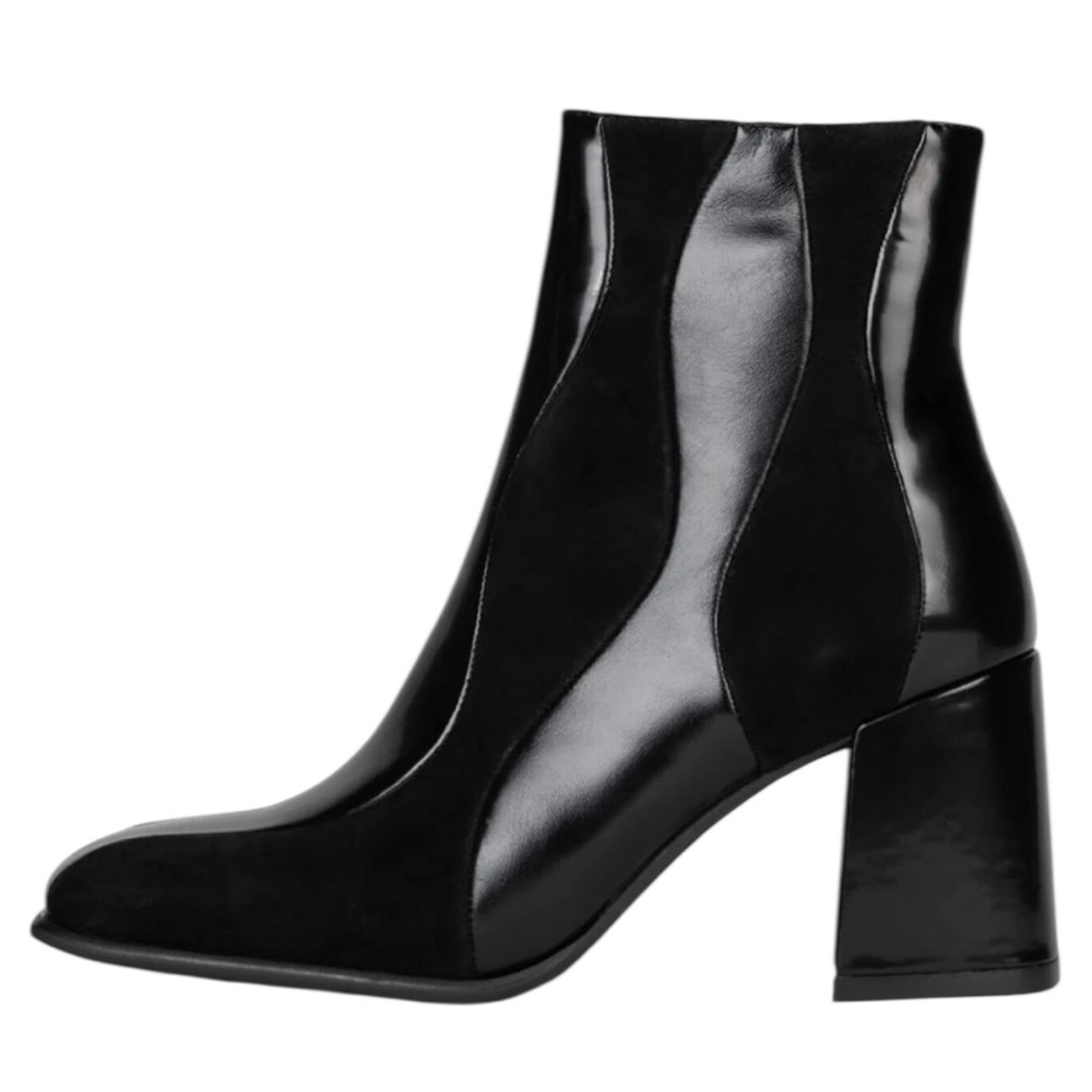 NWOT Jeffrey Campbell Lavalamp Black Box Suede Square Toe Bootie – Sz 9.5
