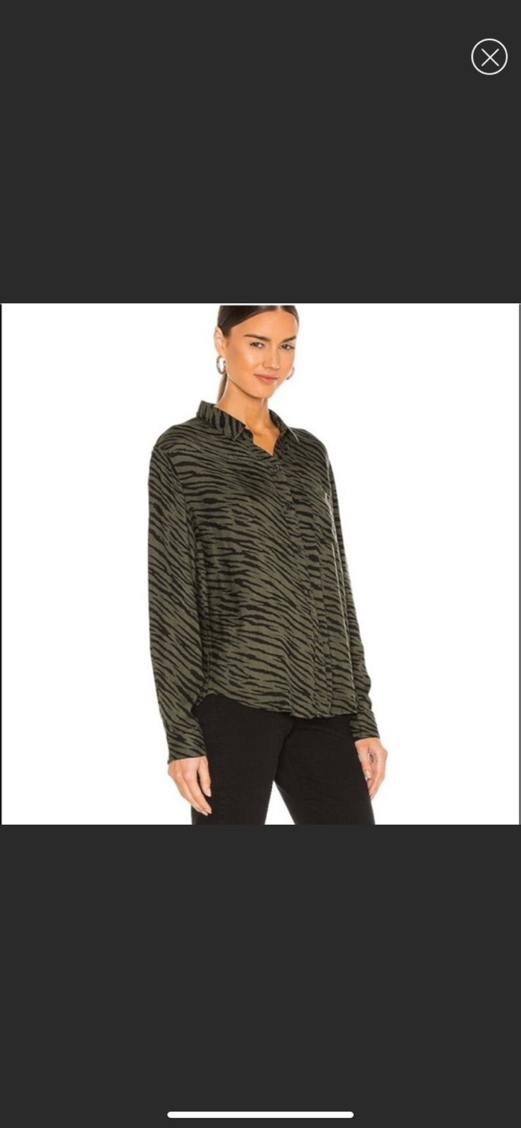 Rails Hunter Top in Olive Animal Stripe