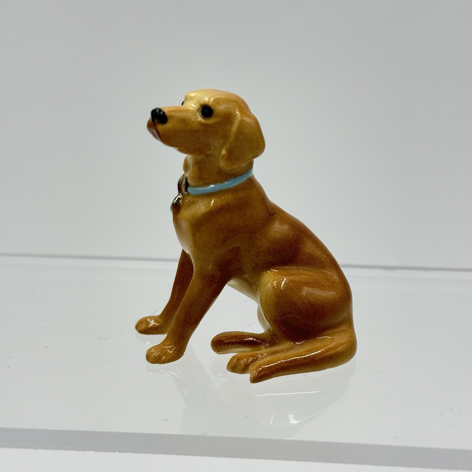 Vintage Hagen Renaker Golden Labrador Dog Figurine Porcelain Painted Mini 2
